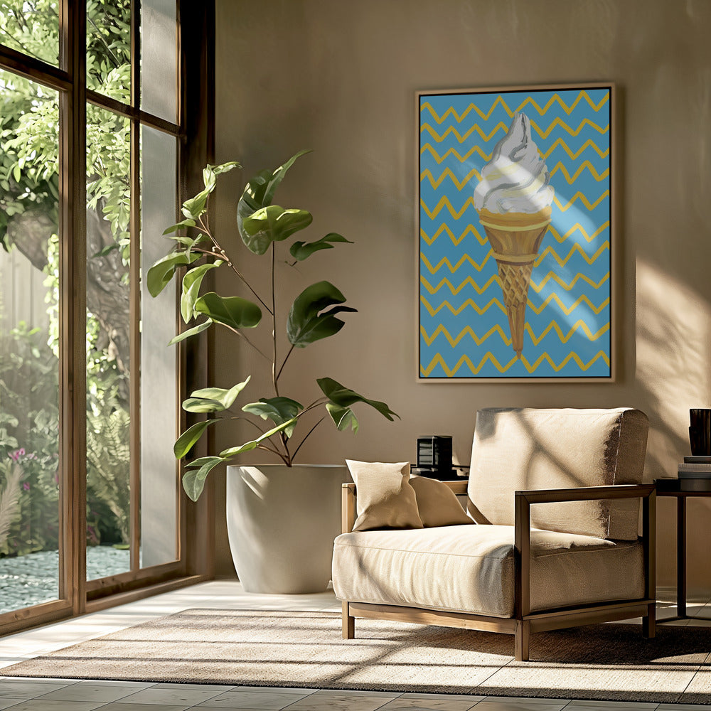 Ice Cream Blue Poster