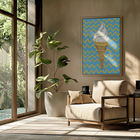 Ice Cream Blue Poster