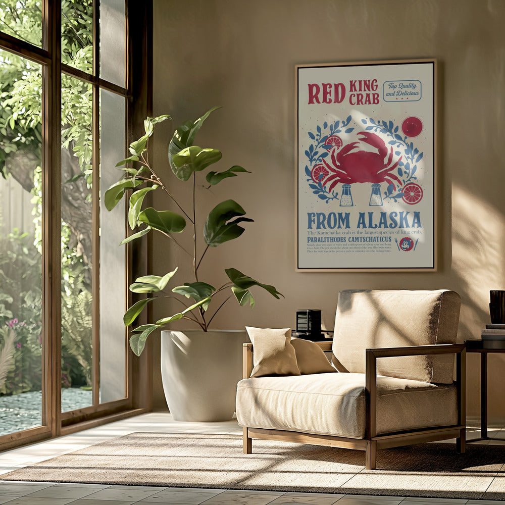 Crab kitchen print Poster