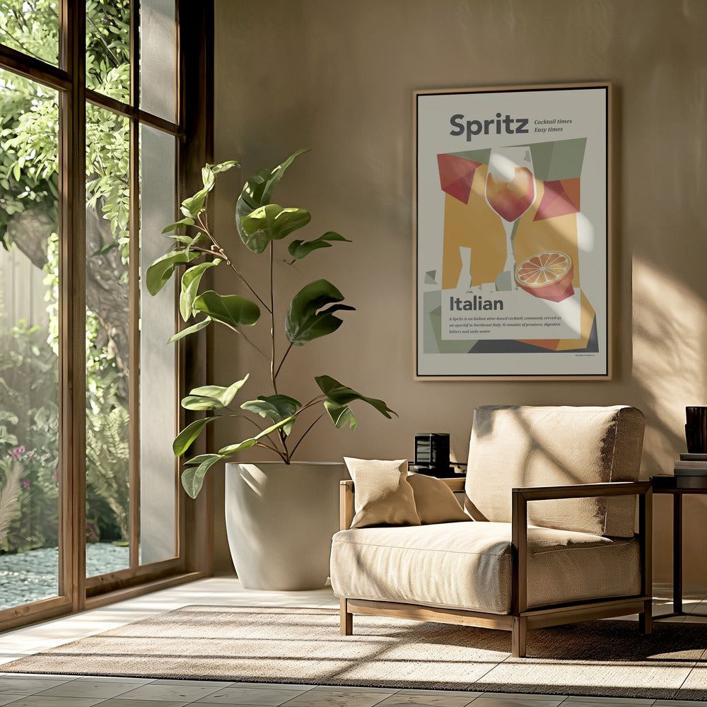 Aperol spritz print Poster