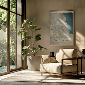 San Francisco retro map Poster