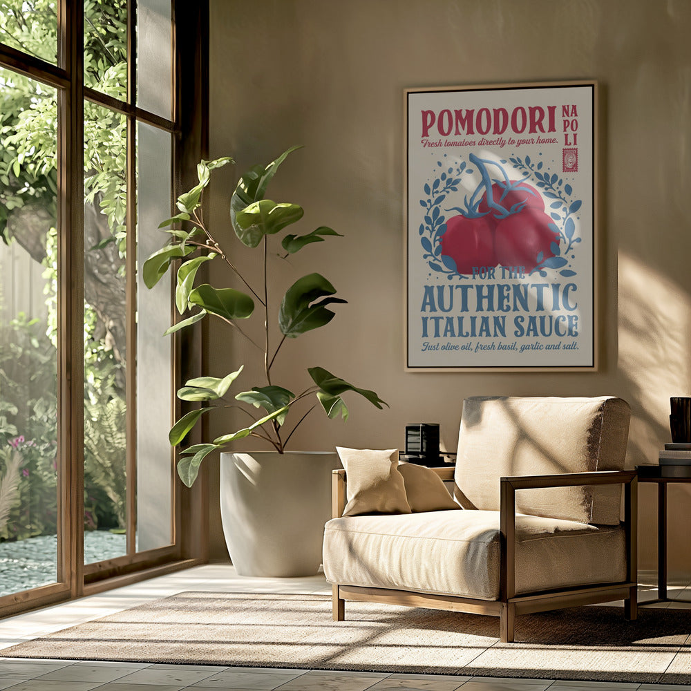 Pomodori Kitchen print Poster