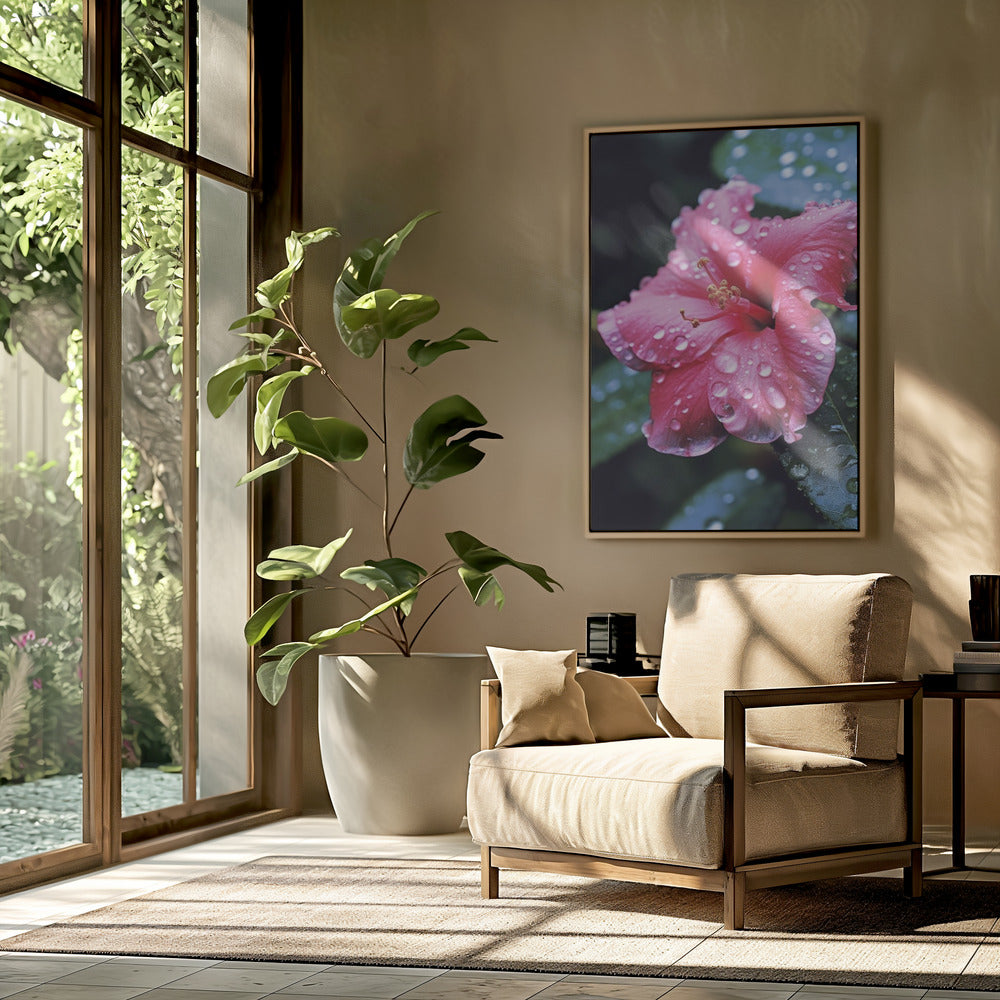 Pink Hibiscus Poster