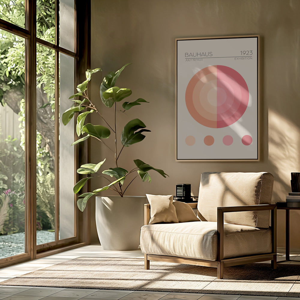 Bauhaus Pembe Daire Poster