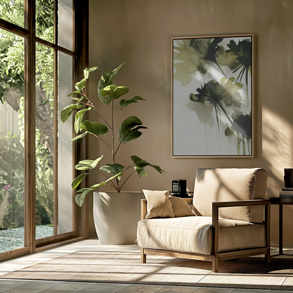 Green Flowers Poster