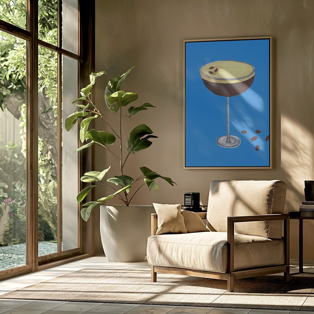 Espresso Martini Blue Poster