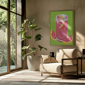 Grapefruit Paloma Pistachio Poster