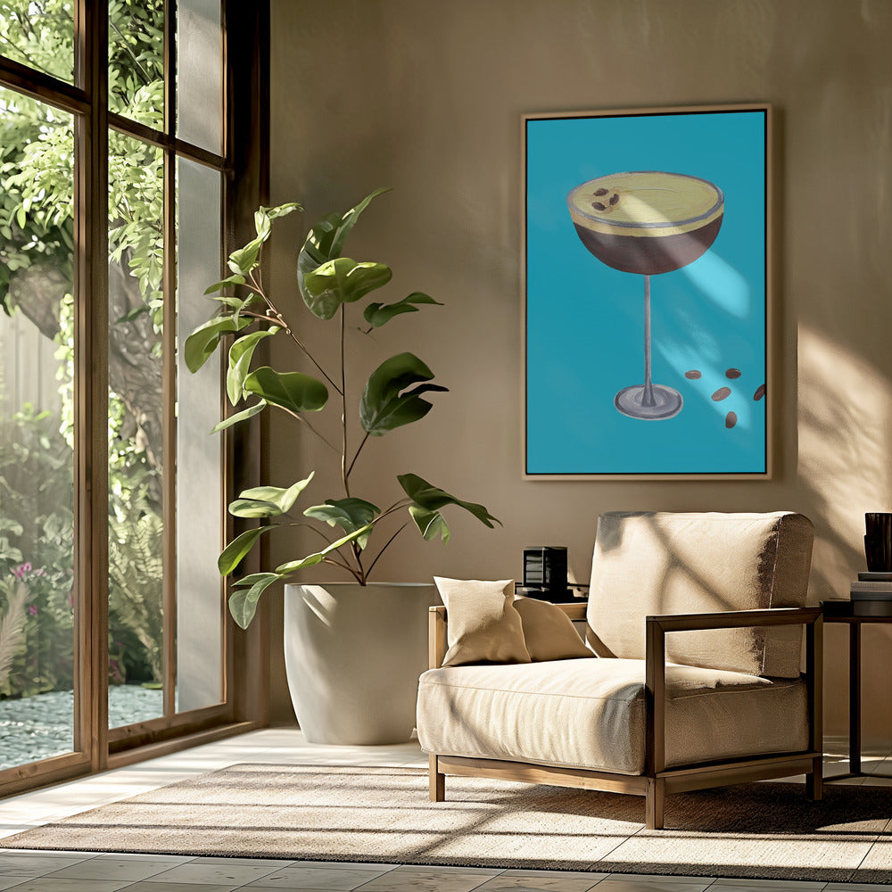 Espresso Martini Sky Blue Poster