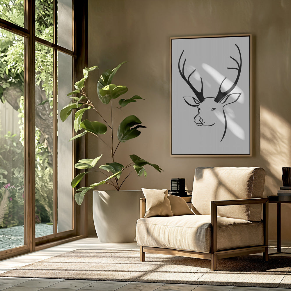 Reindeer head Poster