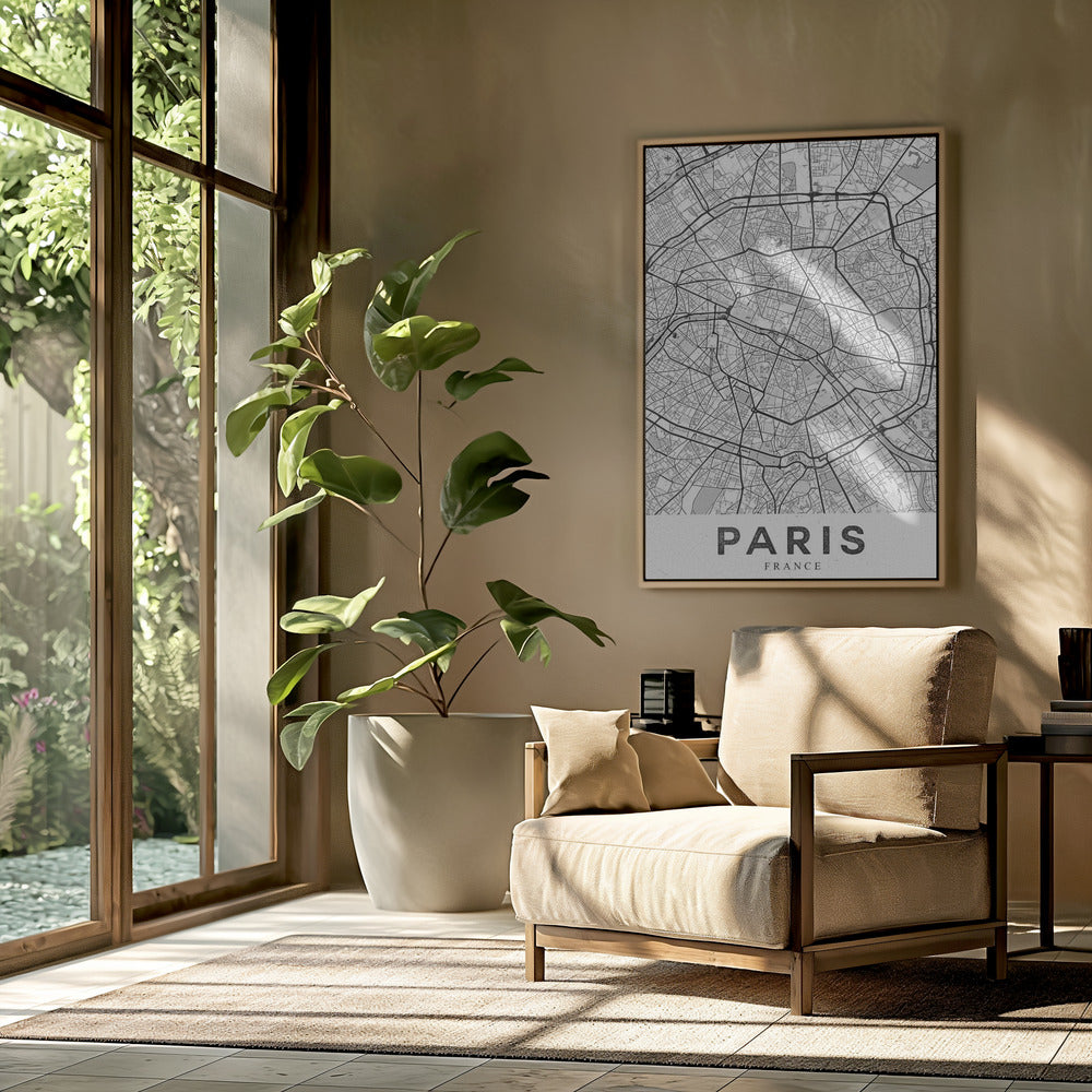 Paris White Poster