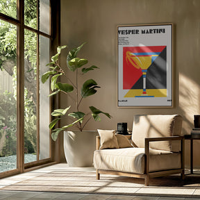 Vesper Martini Bauhaus Cocktail Poster