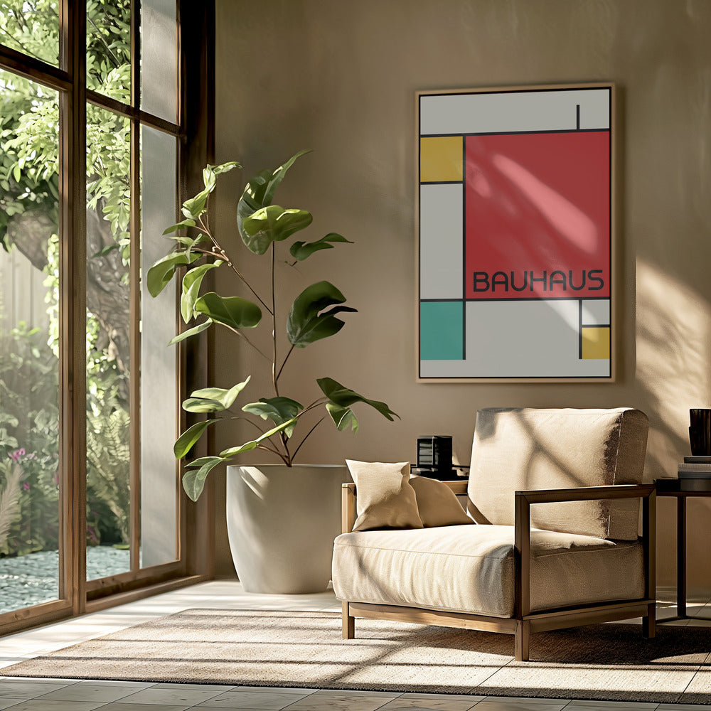 Bauhaus Geometric Design Retro Poster