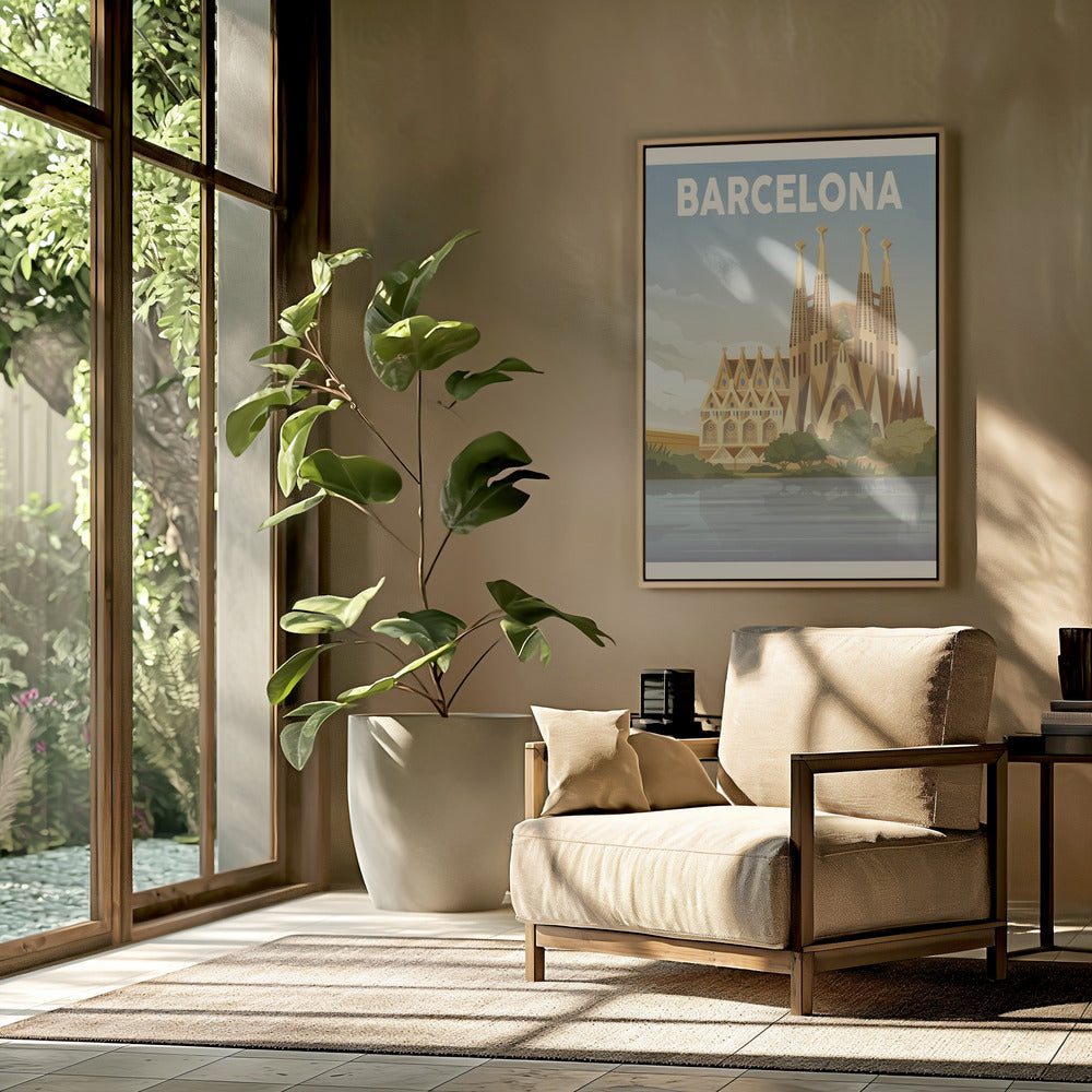 Barcelona Travel Print Poster