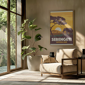 Serengeti National Park Travel Print Poster