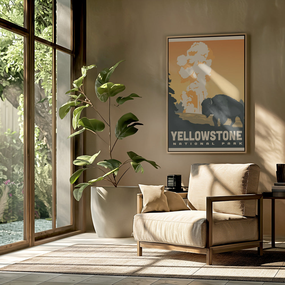 Yellowstone National Park Travel Print Poster