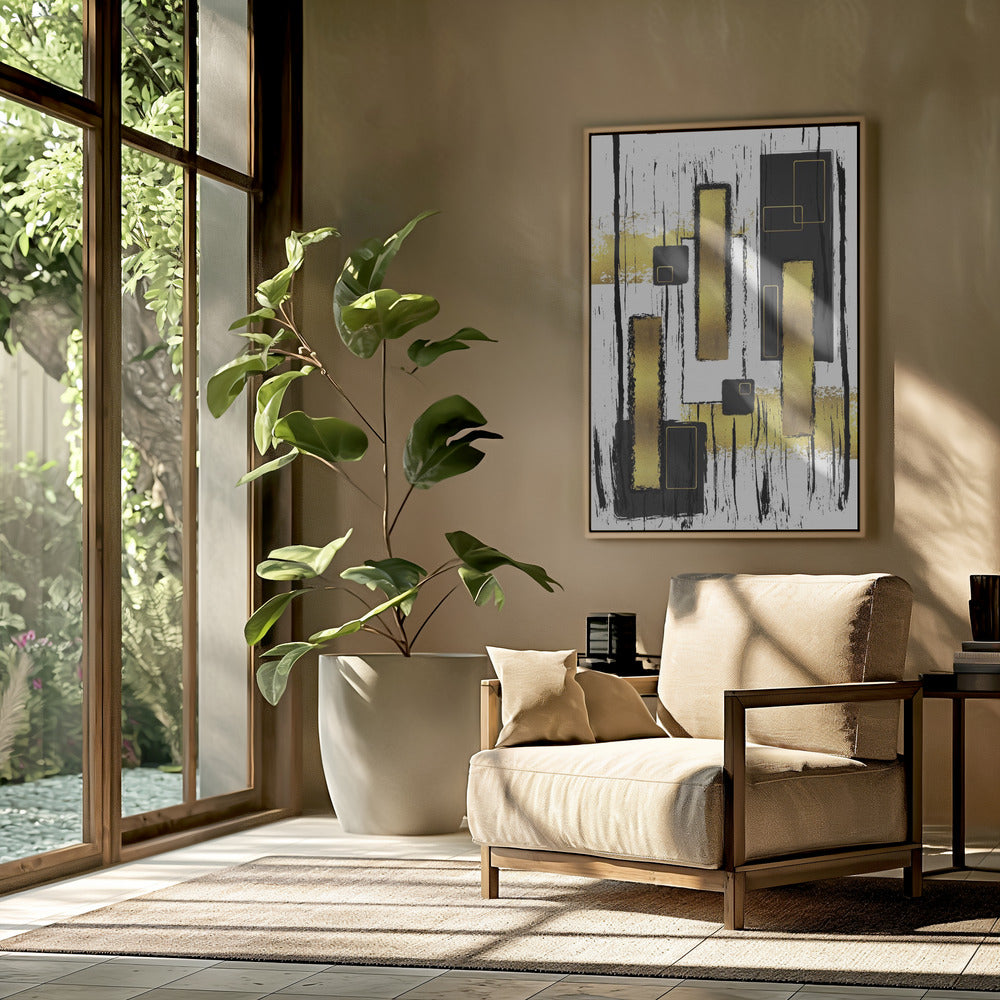 ABSTRACT ART Lively geometric fun Poster