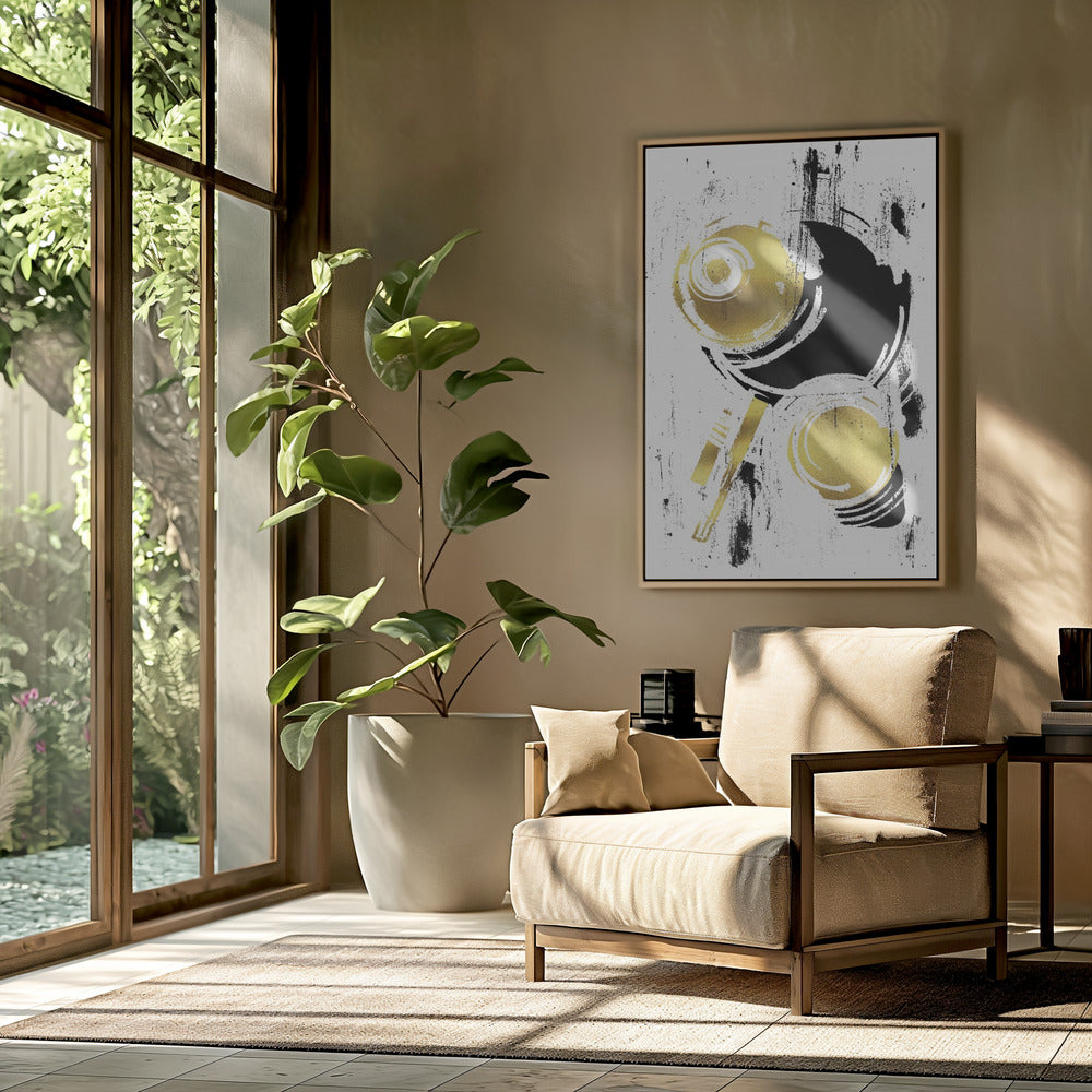 ABSTRACT ART Flying spheres Poster