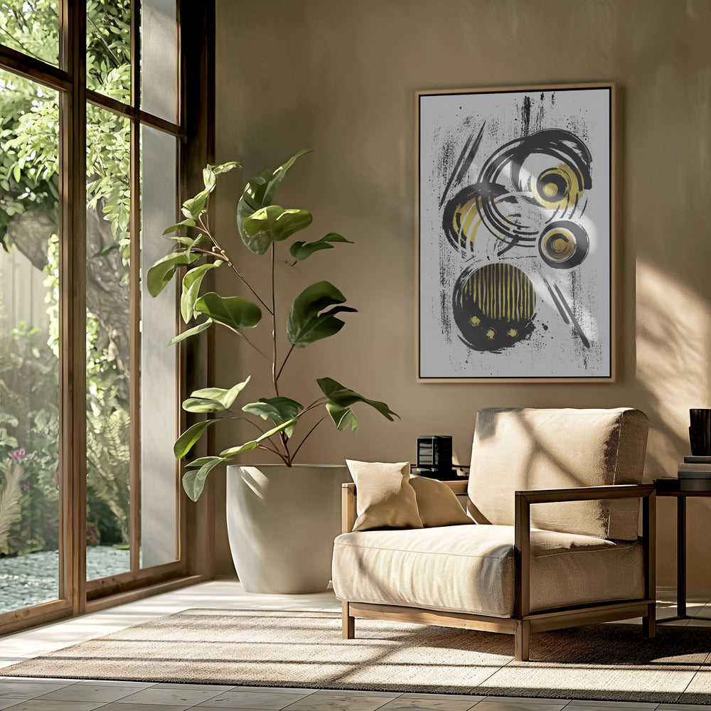 ABSTRACT ART Funky circles Poster