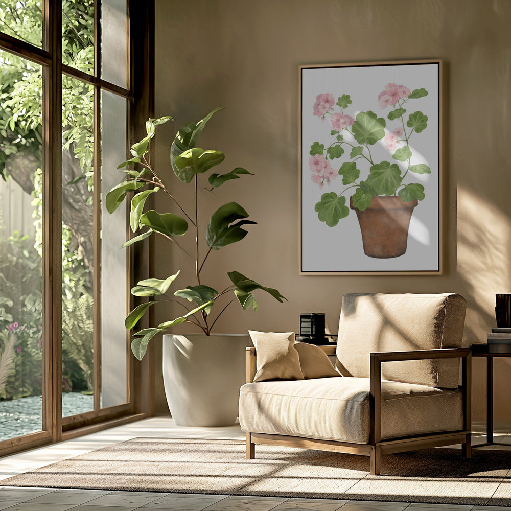 Pink Geranium Poster