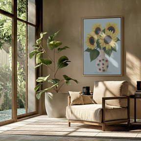 Vase of Sunflowers Poster