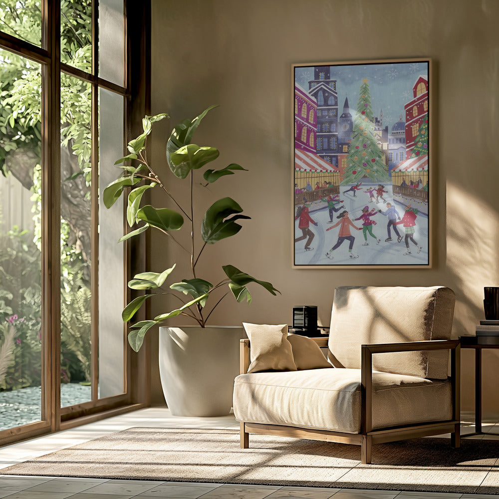 Skating in London Poster