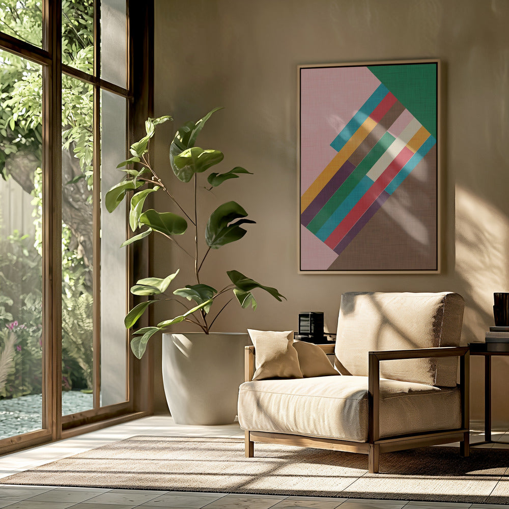 Meridian Pink - Mid Century Modern Poster