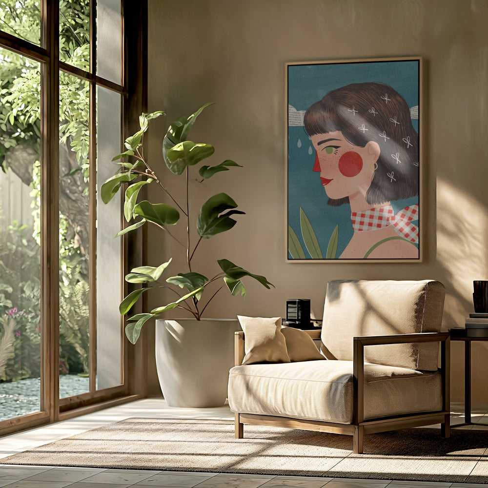 Retro Side Portrait Poster