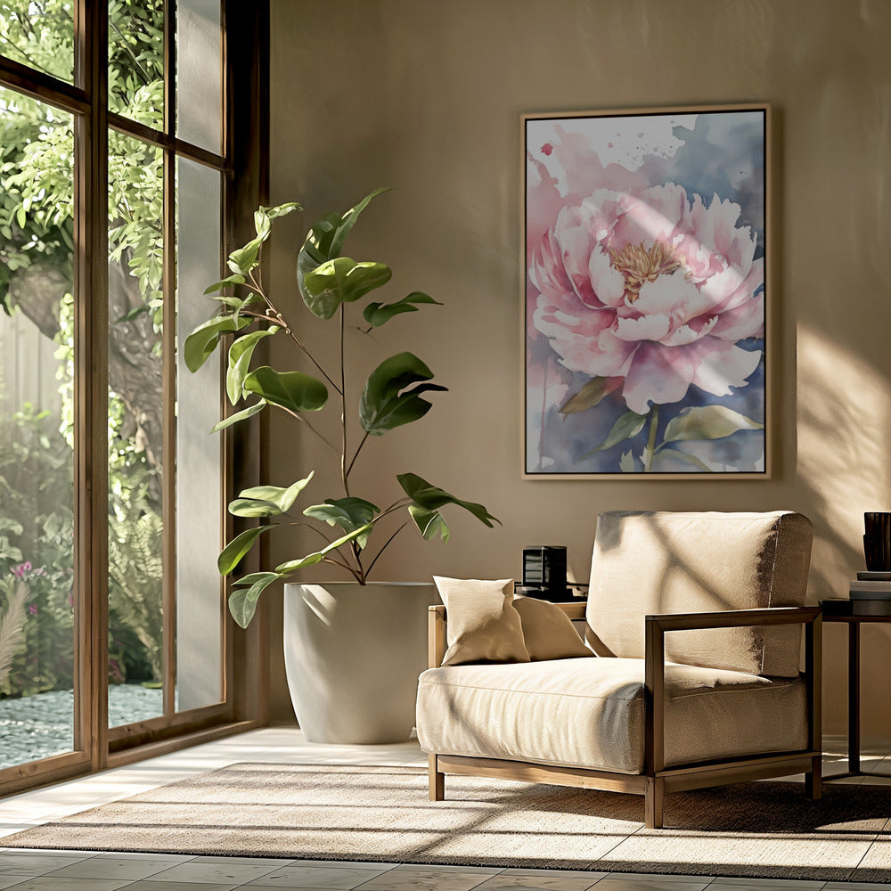 Blooming Peony Poster