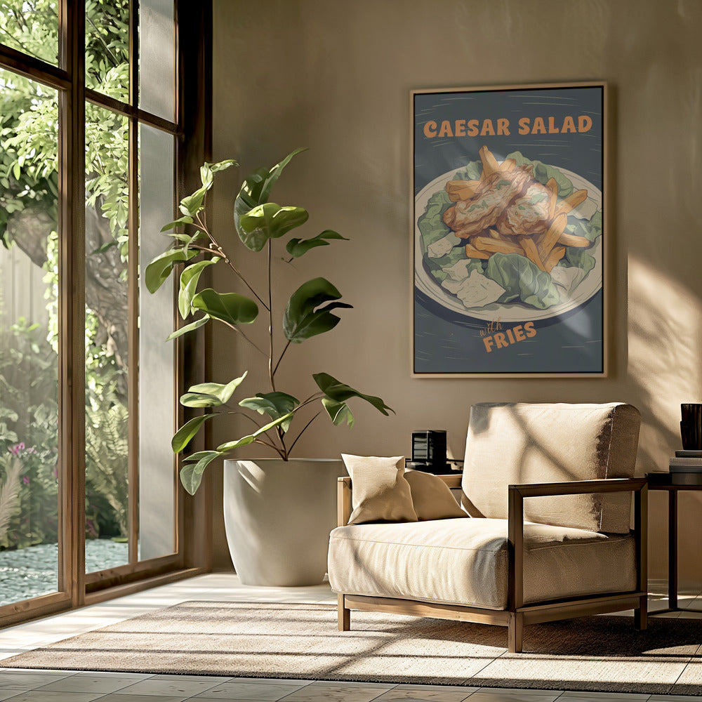 Caesar Salad With Fries Poster