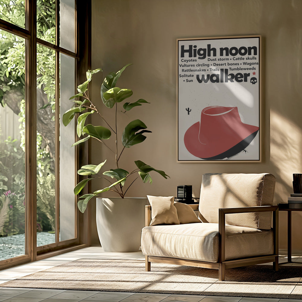 Western cowboy hat print Poster