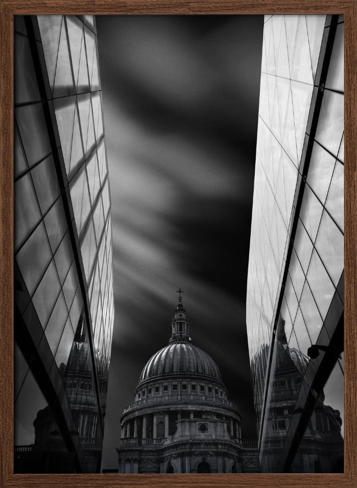 The St Paul's Cathedral in Reflection Poster