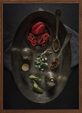 Fresh and dried spices Poster