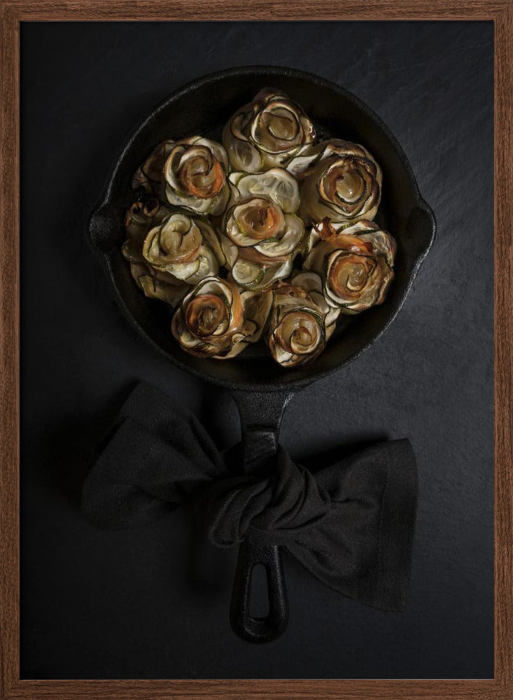 Zucchini and prosciutto roses Poster