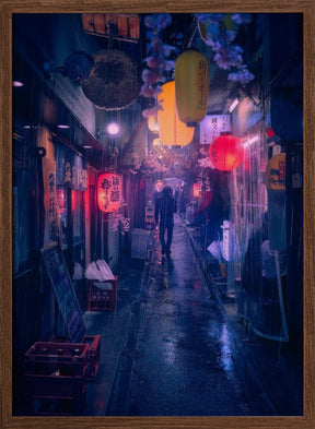 Tokyo Blue Rain Poster