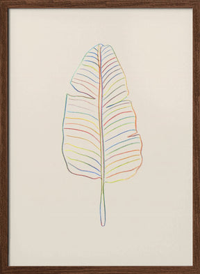 Banana Rainbow Leaf Poster