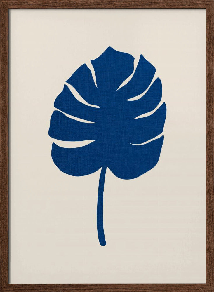 Monstera Canvas Blue Poster