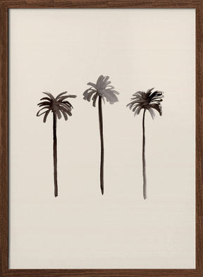 Palm Trees Ink Poster