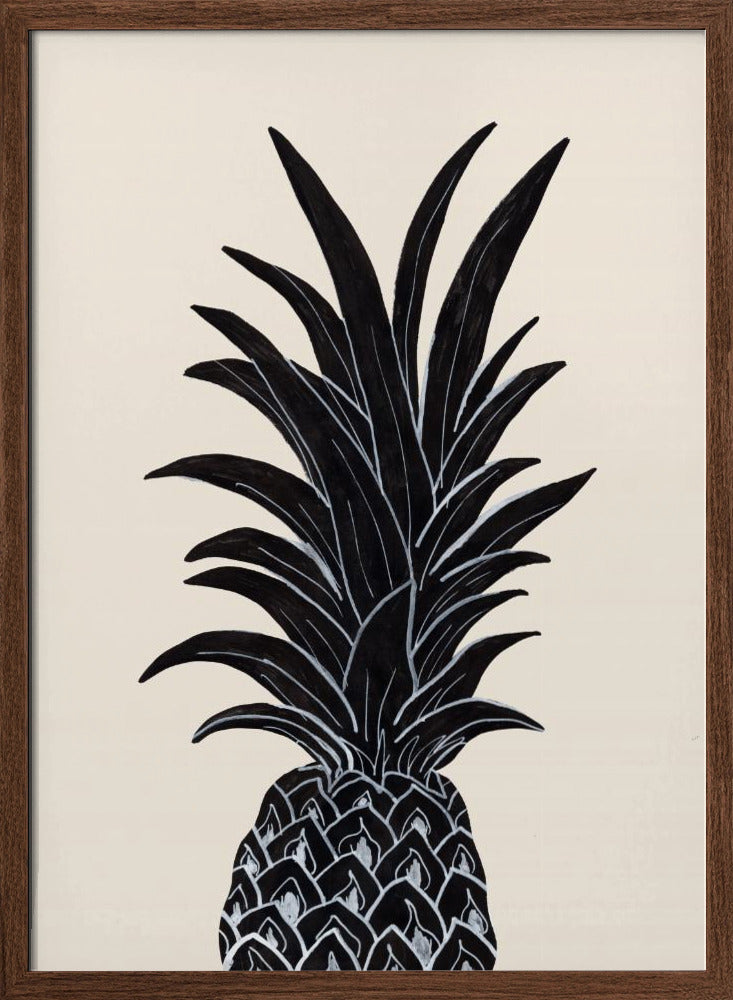 Black Pineapple Poster