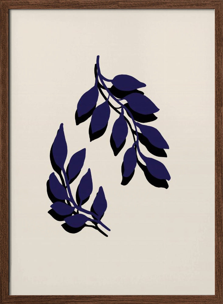 Blue Twigs Poster