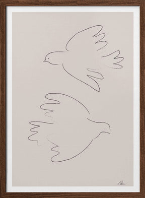 Two Doves Poster