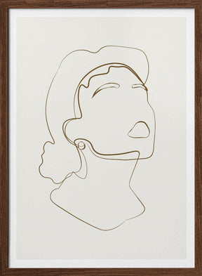 Abstract Face Line Art Poster