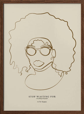 Woman face with glasses Poster