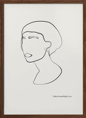 Abstract female portrait Poster