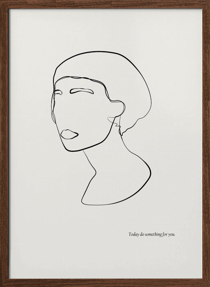 Abstract female portrait Poster