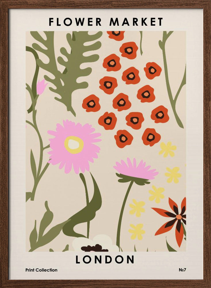 Flower Market London Poster