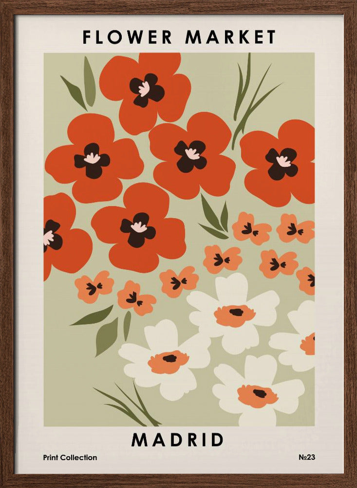 Flower Market Madrid Poster