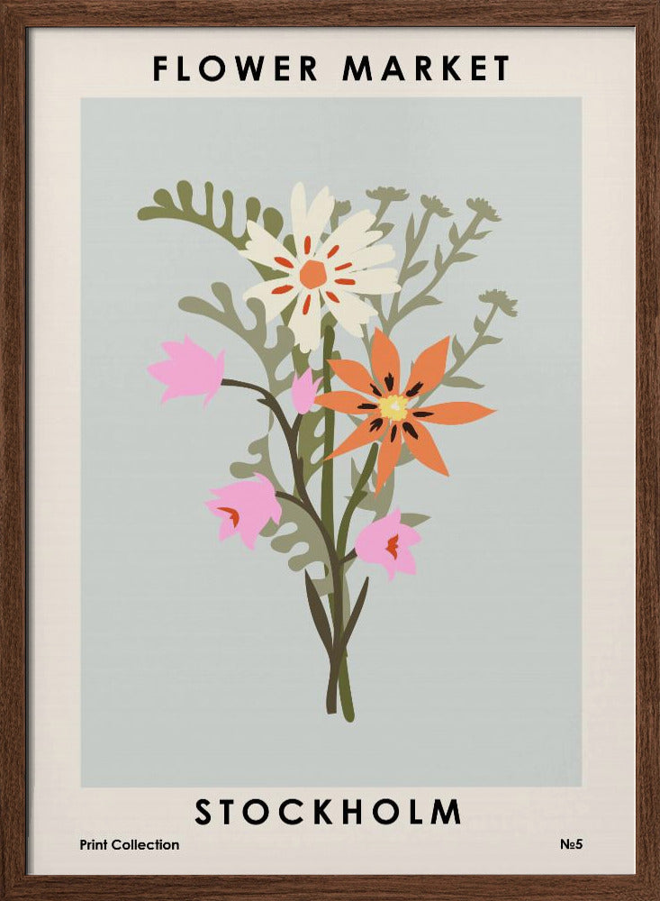 Flower Market Stockholm Poster