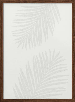 PALM LEAF 13 GRAY PATTERN Poster