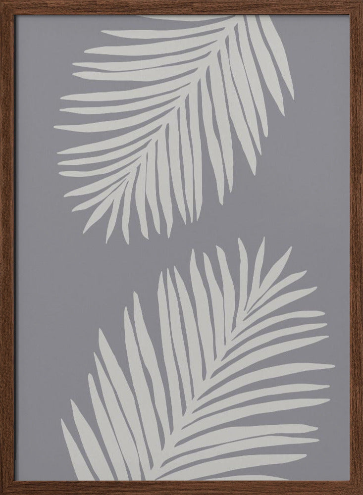 PALM LEAF 03 MEDIUM GRAY Poster