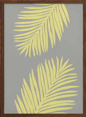 PALM LEAF 01 YELLOW Poster